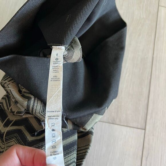 Lululemon High-Rise Ebb To Street legging tight Green Chevron size 6 - Picture 8 of 9